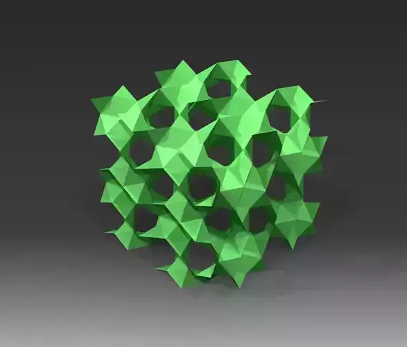 GYROID lowpoly - surface sample Low-poly 3D model