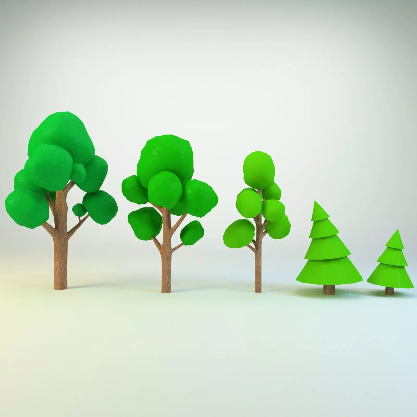Cartoon Trees LowPoly Pack Low-poly 3D model Low-poly 3D model_0