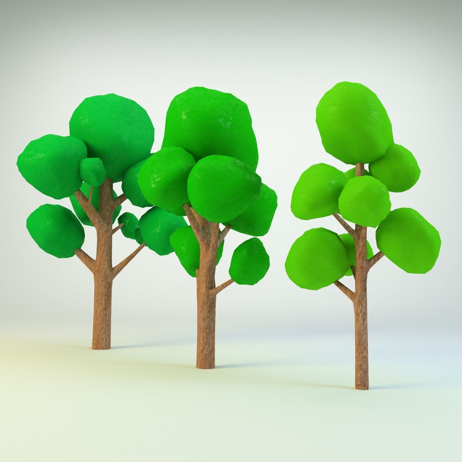 Cartoon Trees LowPoly Pack Low-poly 3D model Low-poly 3D model_1