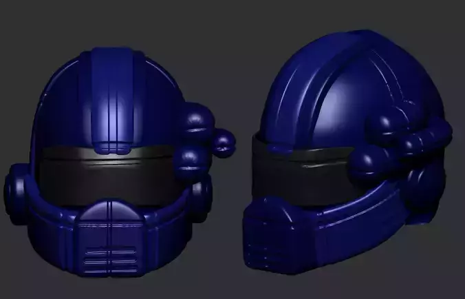 helmet high poly sculpt 3d printable ver