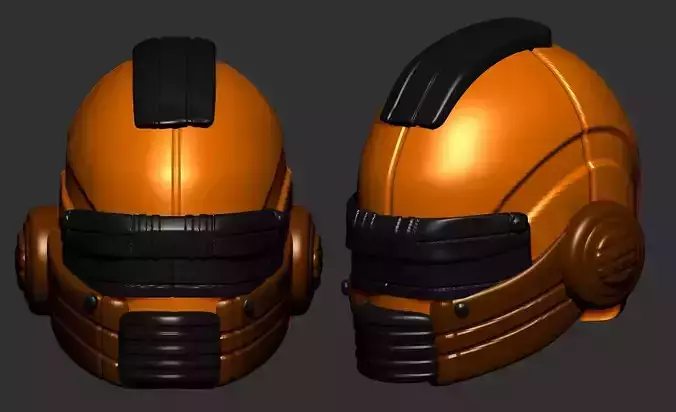 helmet high poly sculpt 3d printable ver 7 3D model