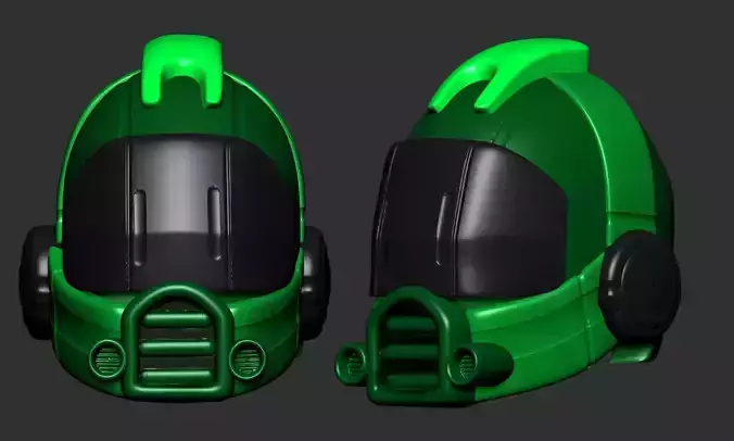 helmet high poly sculpt 3d printable 
