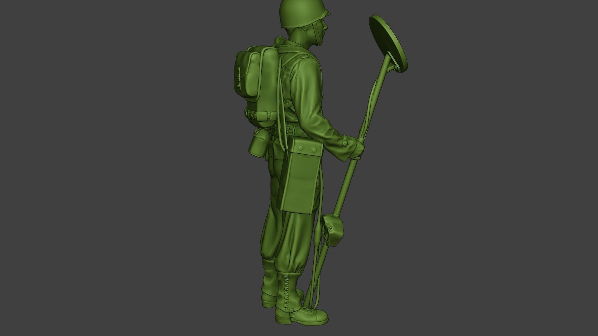 American engineer soldier ww2 Stand A9 3D print model_30