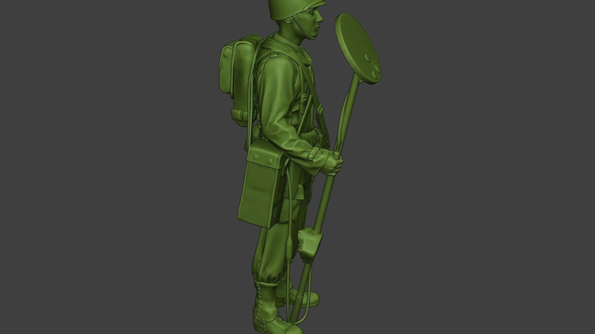 American engineer soldier ww2 Stand A9 3D print model_29