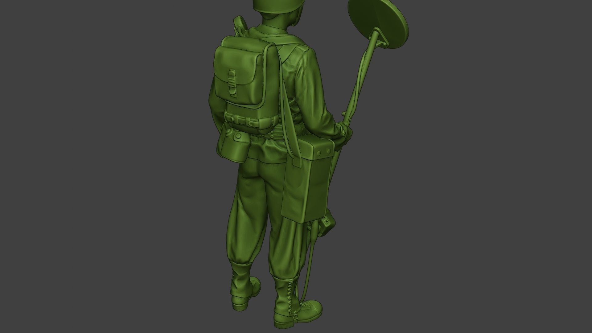 American engineer soldier ww2 Stand A9 3D print model_23