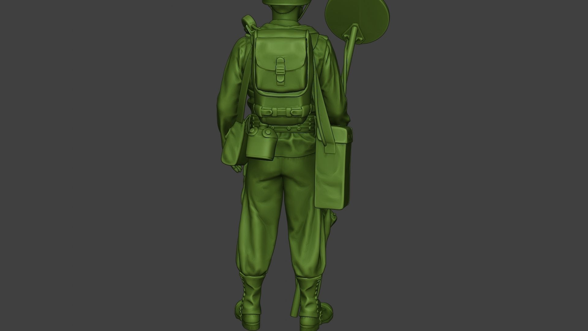 American engineer soldier ww2 Stand A9 3D print model_24