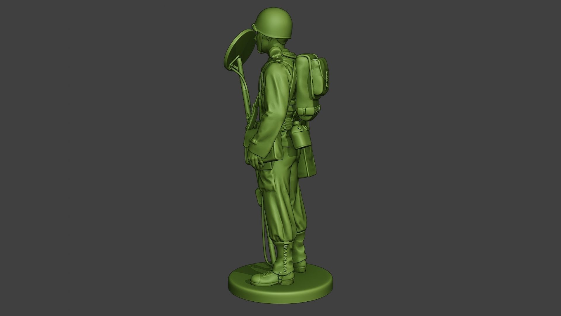 American engineer soldier ww2 Stand A9 3D print model_3