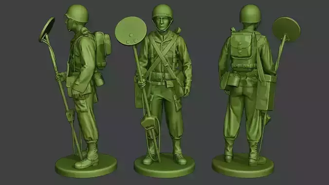 American engineer soldier ww2 Stand A9 3D print model