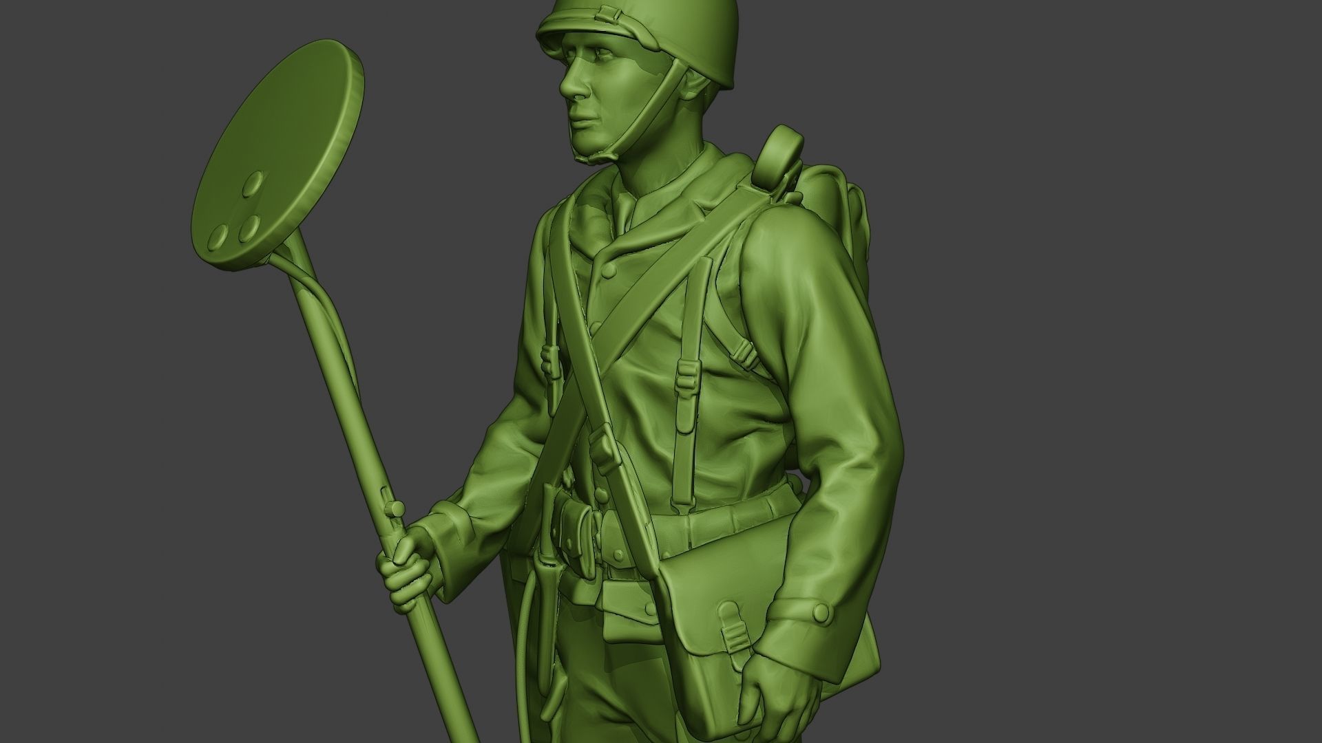 American engineer soldier ww2 Stand A9 3D print model_17