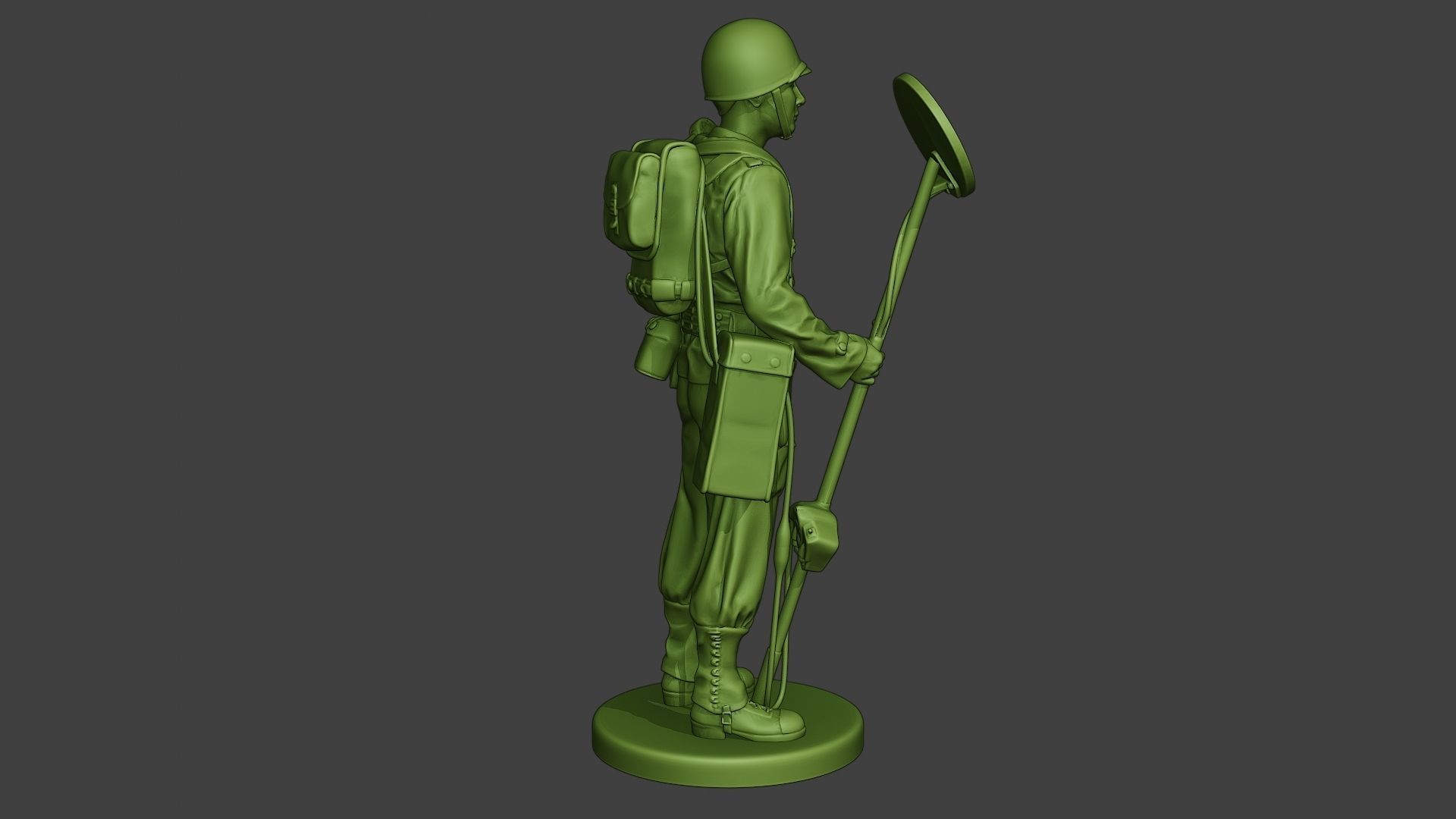American engineer soldier ww2 Stand A9 3D print model_7