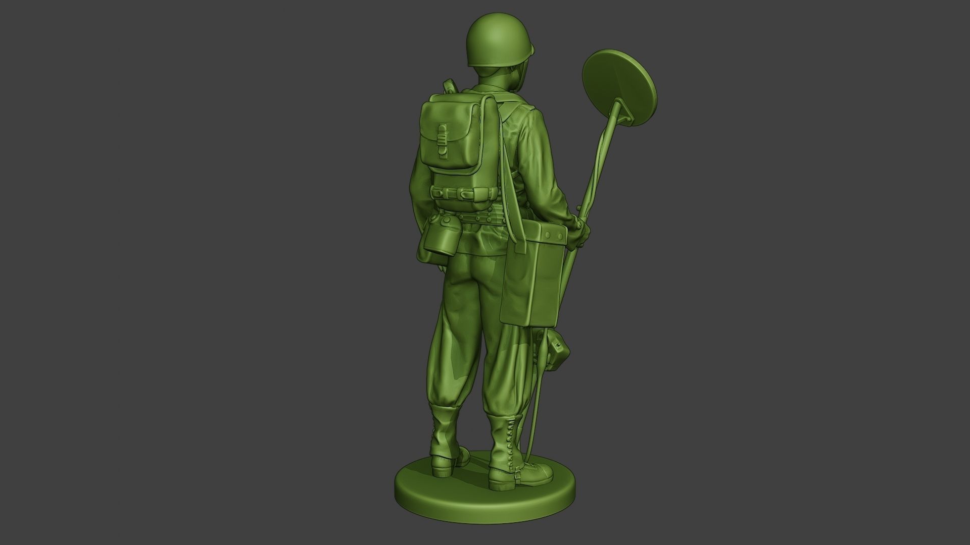 American engineer soldier ww2 Stand A9 3D print model_6