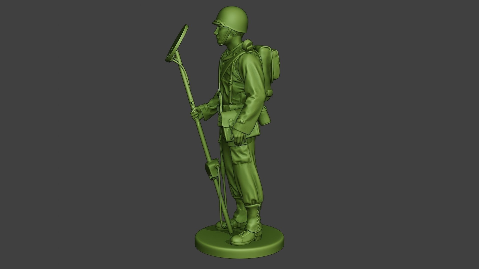 American engineer soldier ww2 Stand A9 3D print model_2