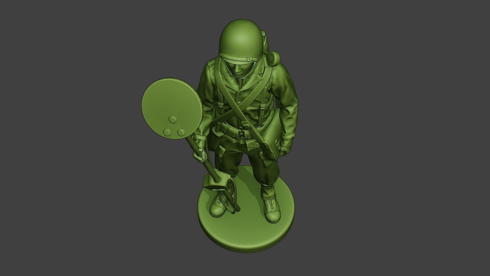 American engineer soldier ww2 Stand A9 3D print model_13