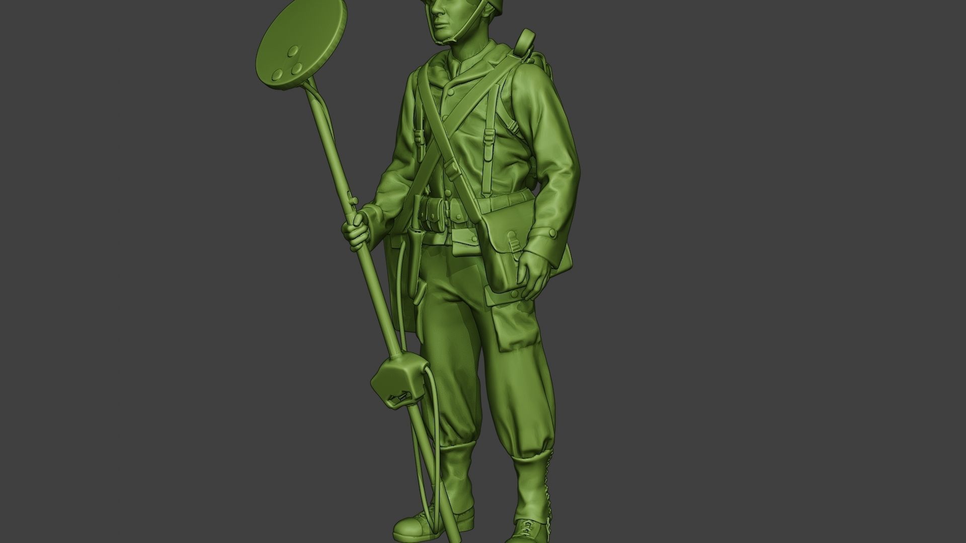 American engineer soldier ww2 Stand A9 3D print model_26