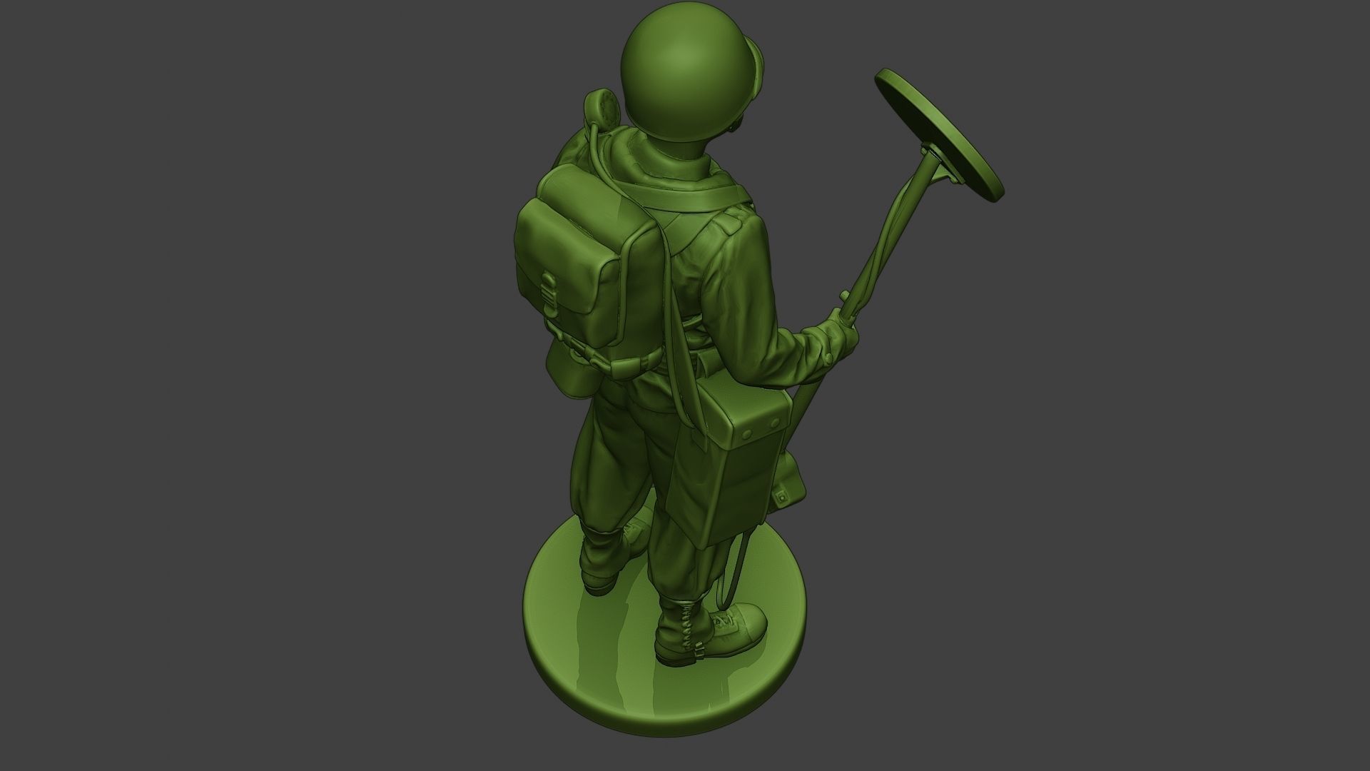 American engineer soldier ww2 Stand A9 3D print model_21