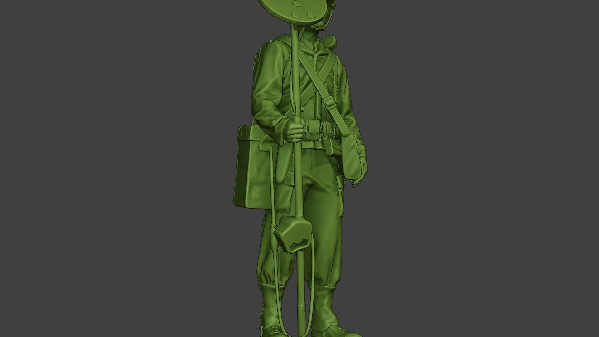 American engineer soldier ww2 Stand A9 3D print model_12
