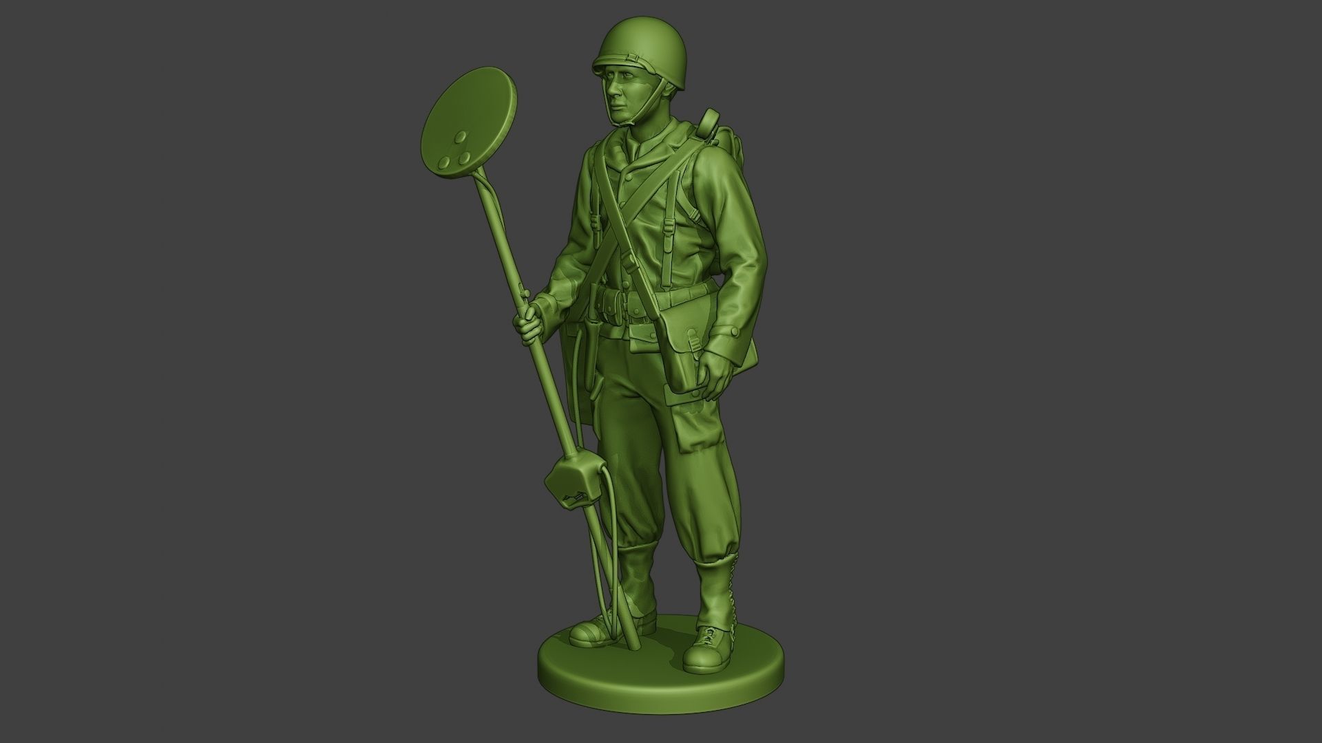 American engineer soldier ww2 Stand A9 3D print model_1