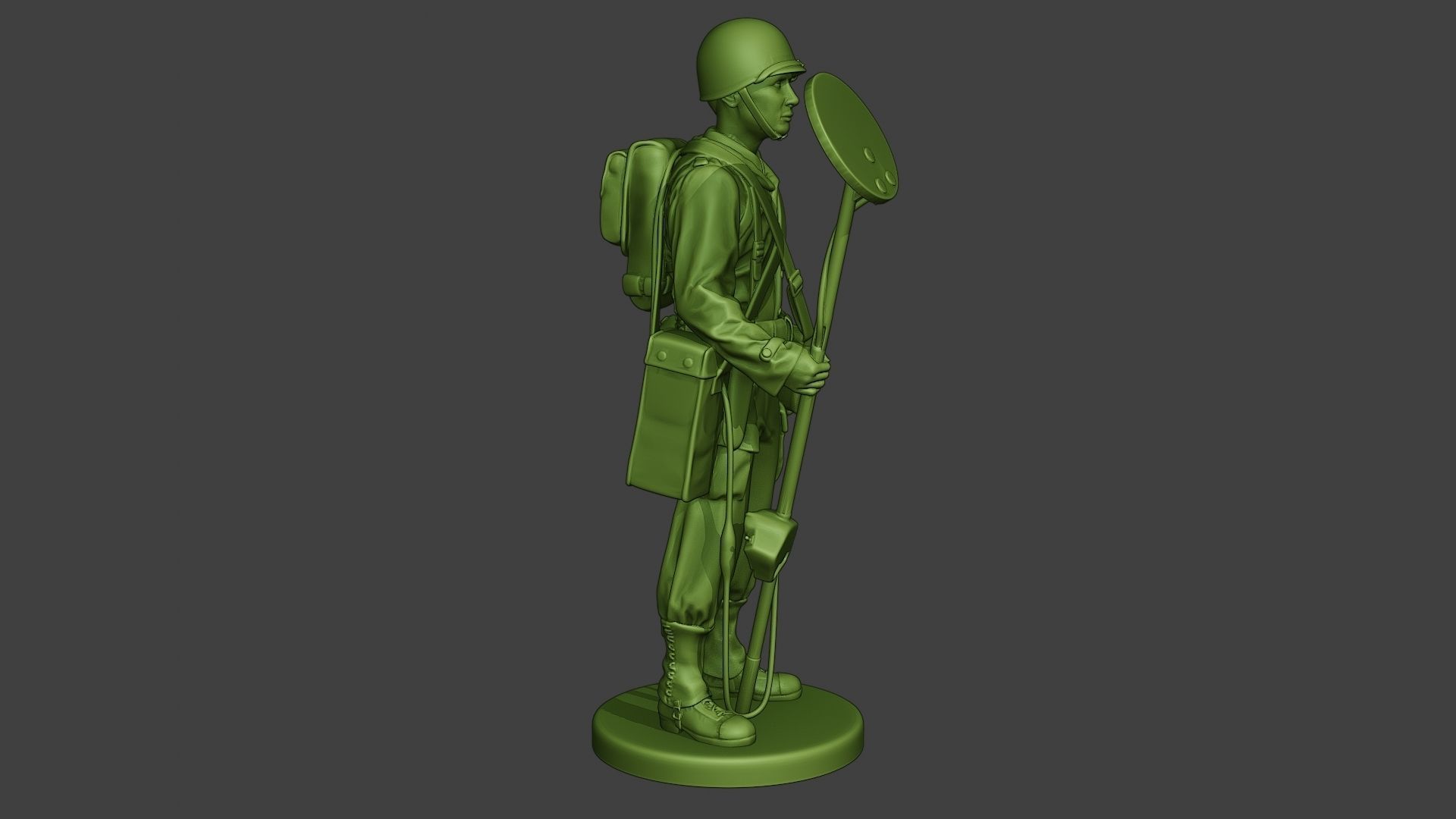 American engineer soldier ww2 Stand A9 3D print model_8