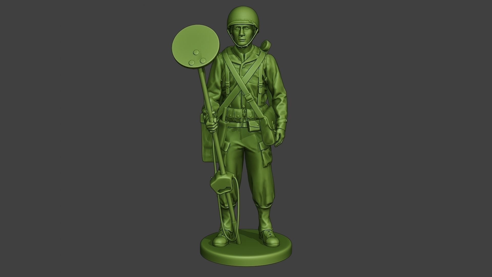 American engineer soldier ww2 Stand A9 3D print model_10