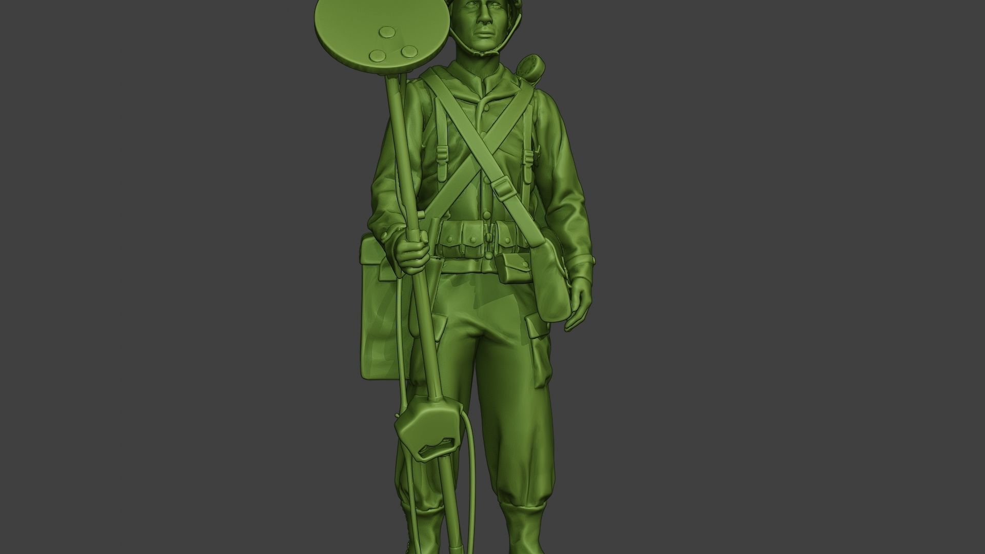 American engineer soldier ww2 Stand A9 3D print model_27