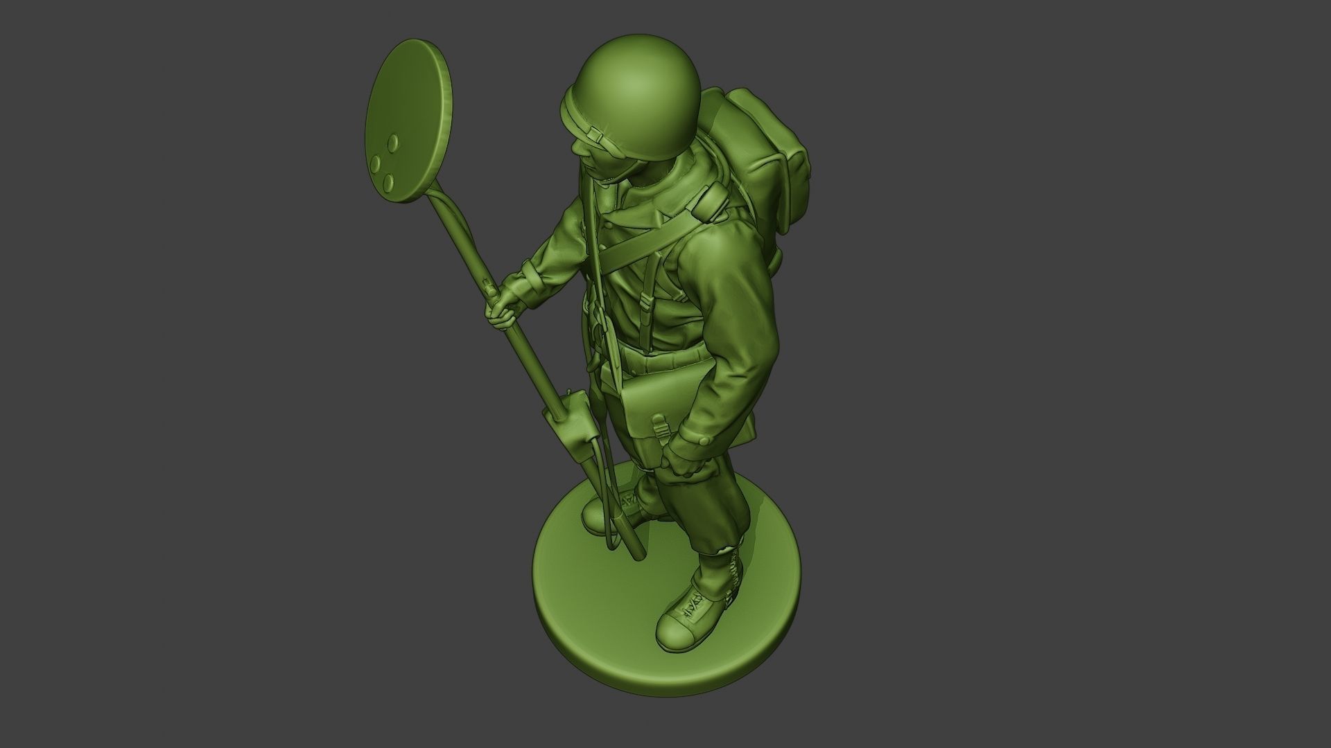 American engineer soldier ww2 Stand A9 3D print model_14