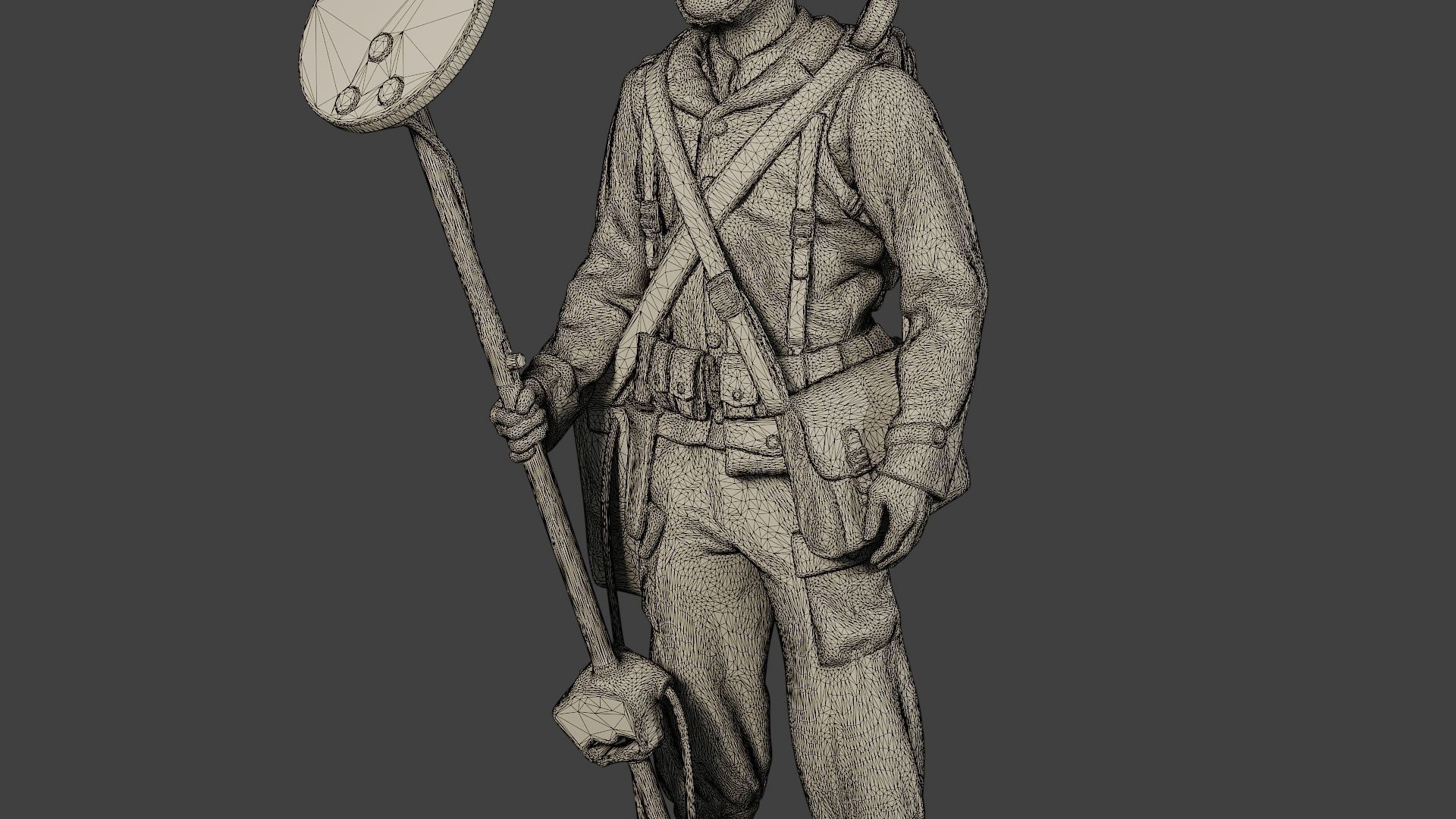 American engineer soldier ww2 Stand A9 3D print model_11