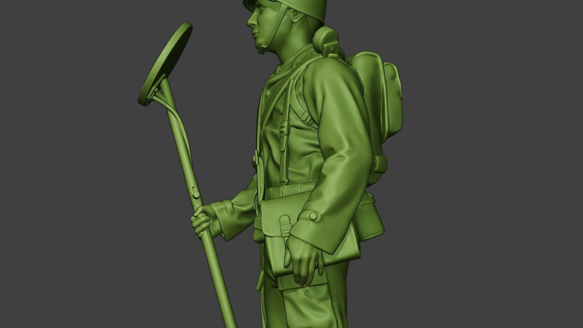 American engineer soldier ww2 Stand A9 3D print model_16