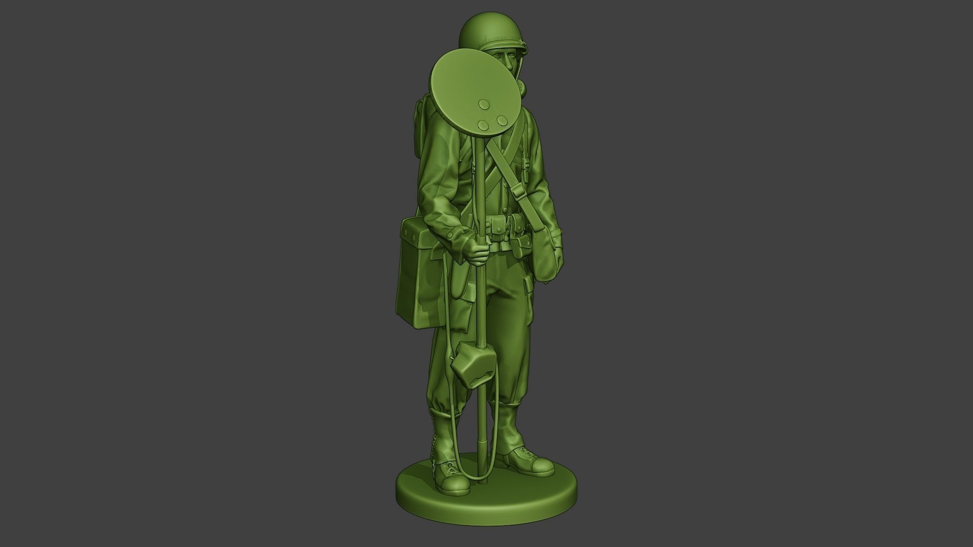 American engineer soldier ww2 Stand A9 3D print model_9