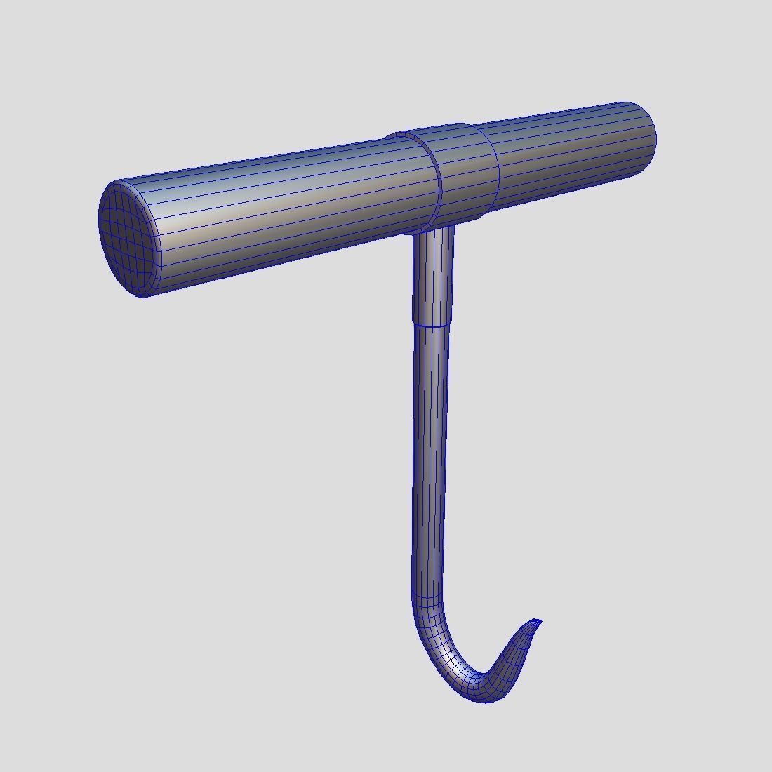 Meat Hook 2 Low-poly 3D model_1