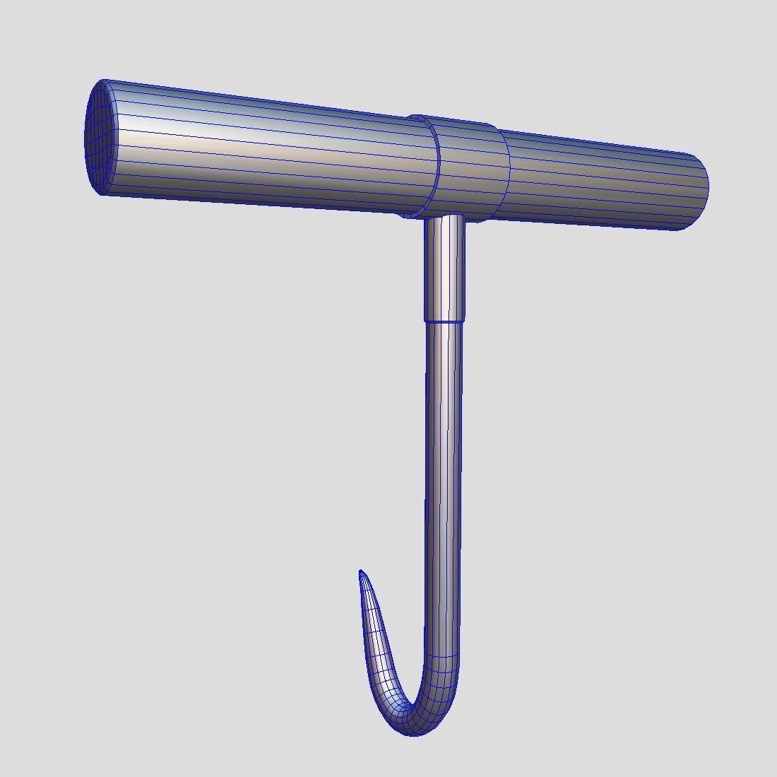 Meat Hook 2 Low-poly 3D model_9