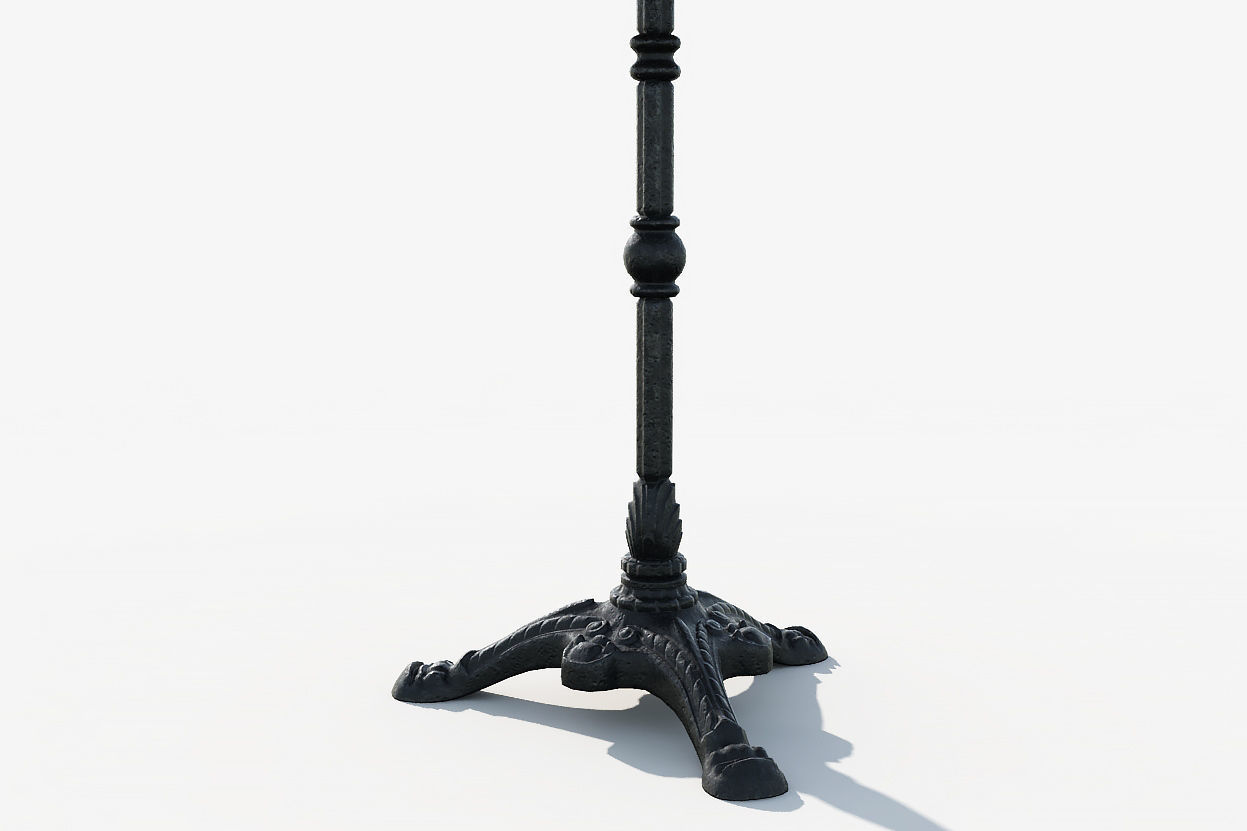 Paris cafe table Low-poly 3D model_4