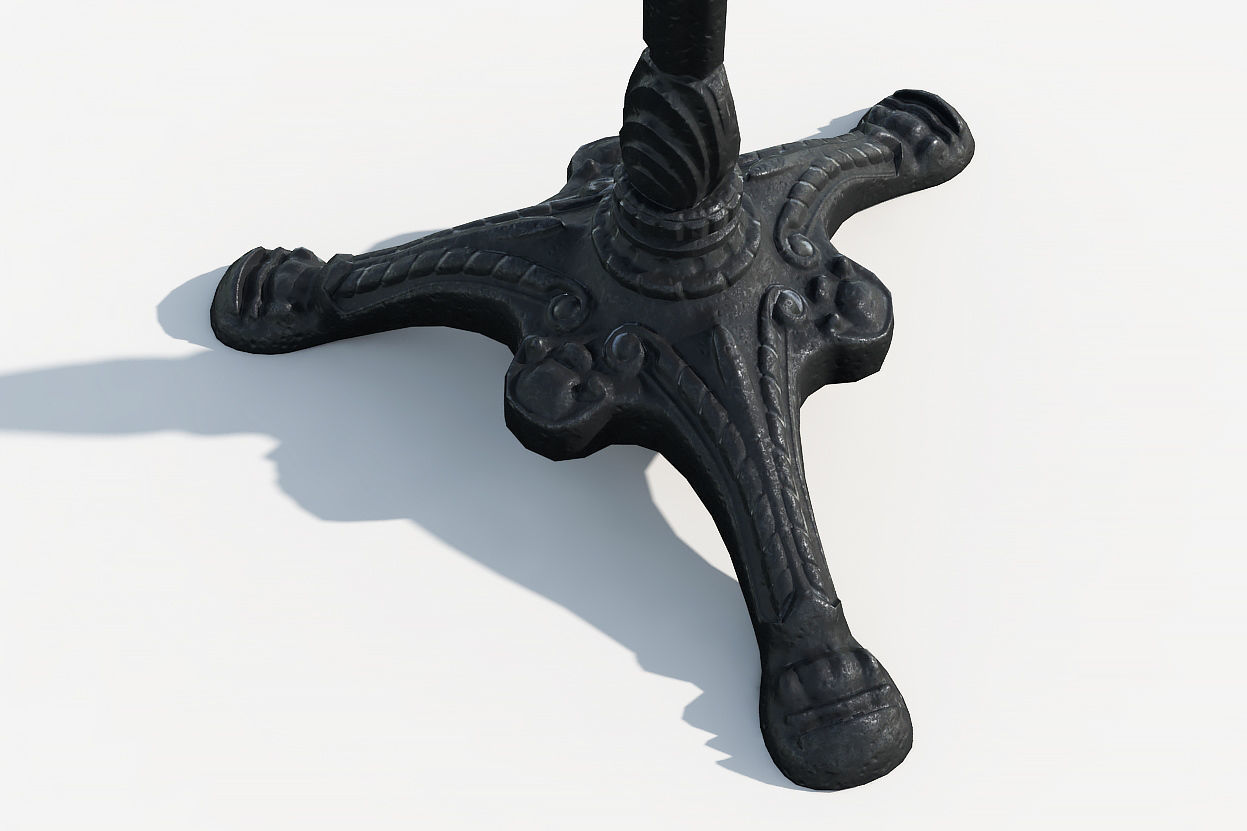 Paris cafe table Low-poly 3D model_6