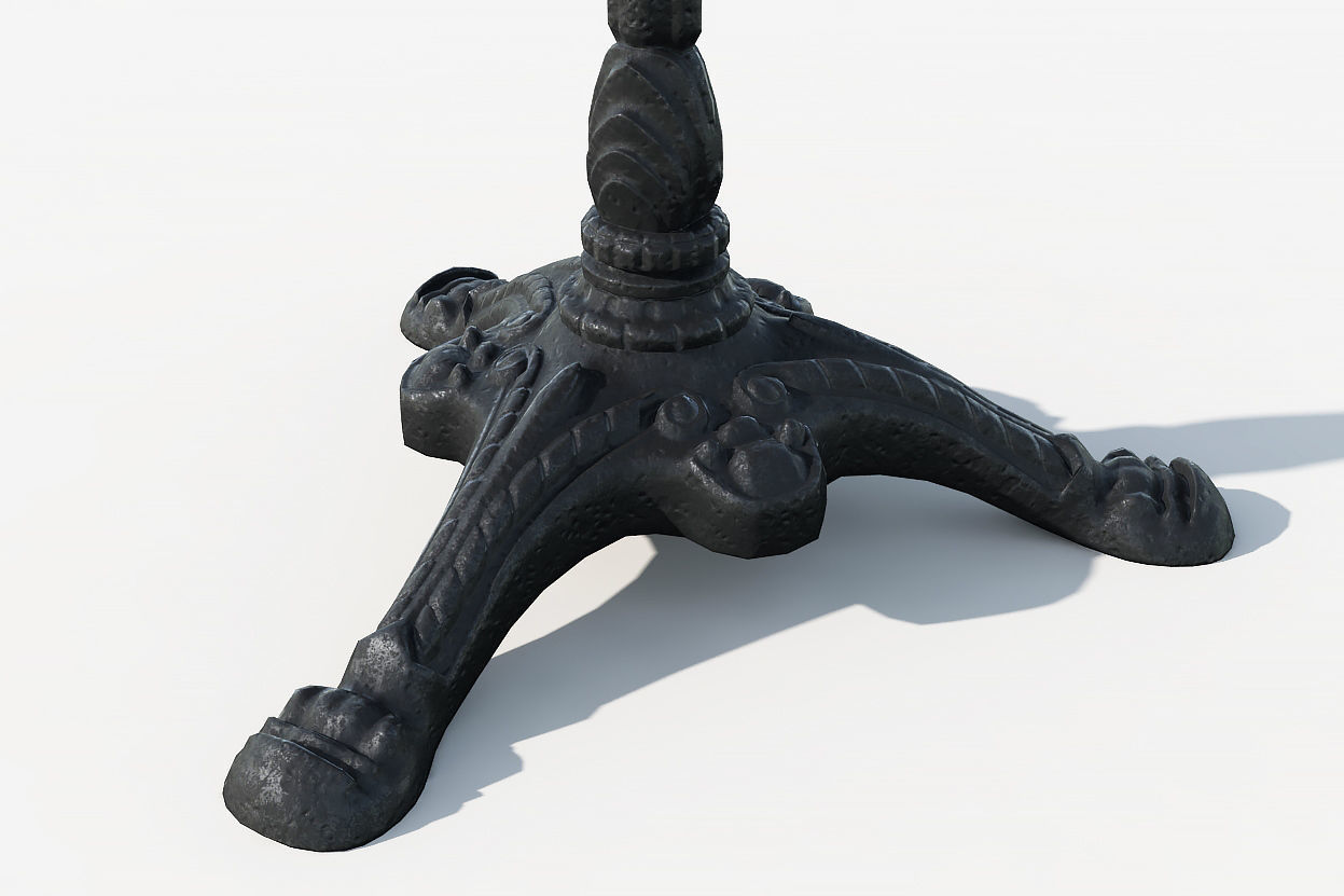 Paris cafe table Low-poly 3D model_5