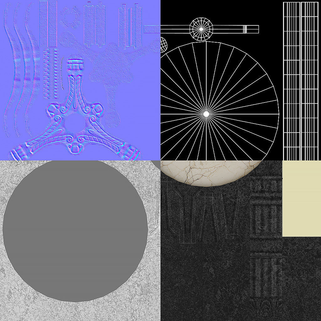 Paris cafe table Low-poly 3D model_11