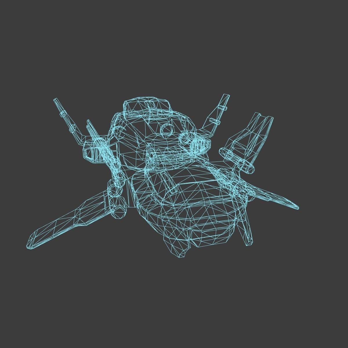 SciFi Spaceship Bomber 3D model_8