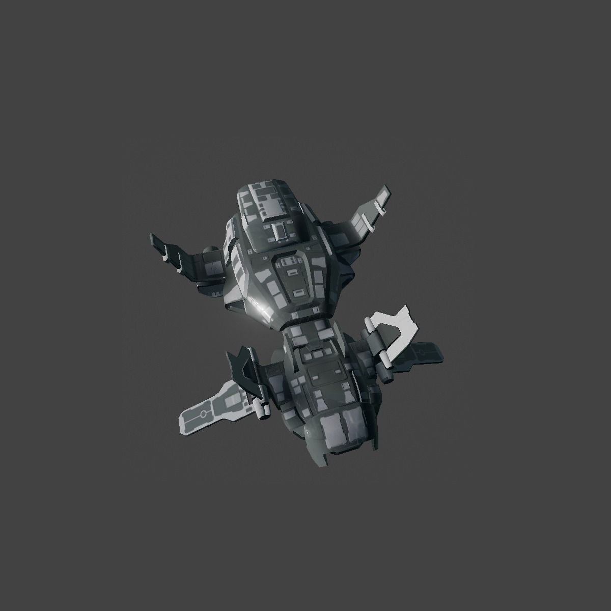 SciFi Spaceship Bomber 3D model_7