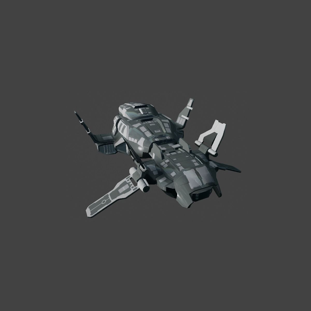 SciFi Spaceship Bomber 3D model_6