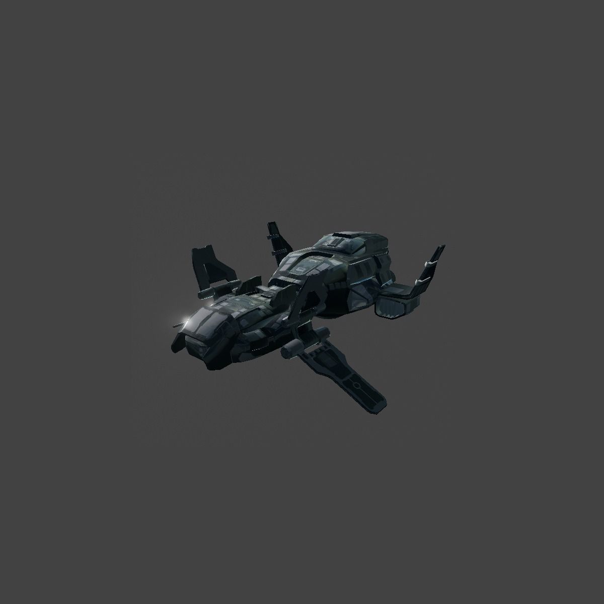 SciFi Spaceship Bomber 3D model_5