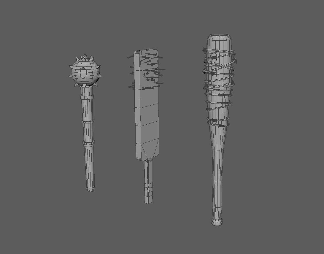 Medieval Weapons Low-poly 3D model_9