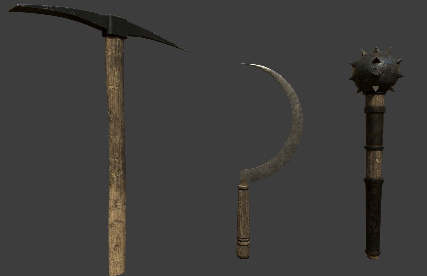 Medieval Weapons Low-poly 3D model_5