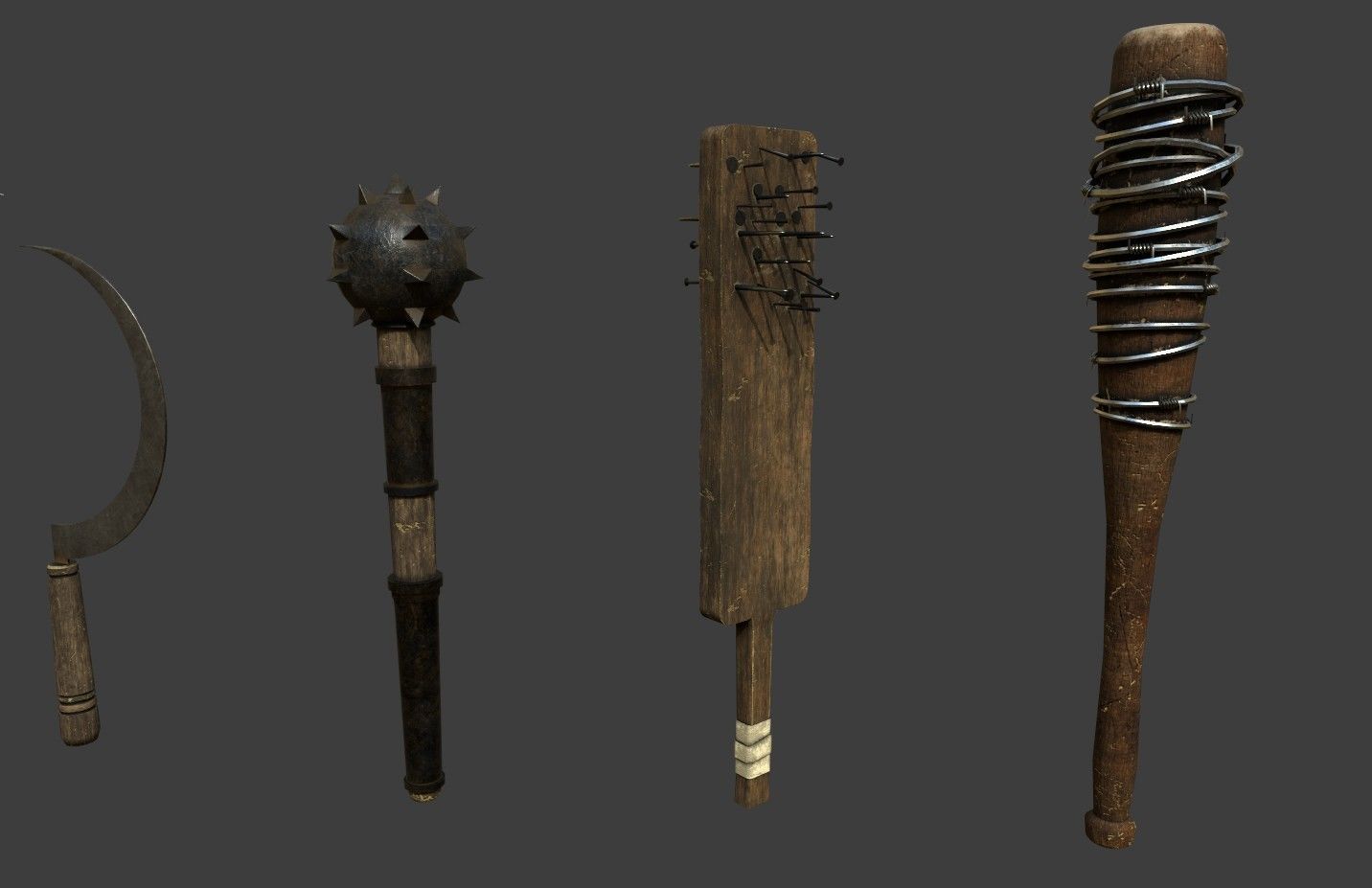 Medieval Weapons Low-poly 3D model_3