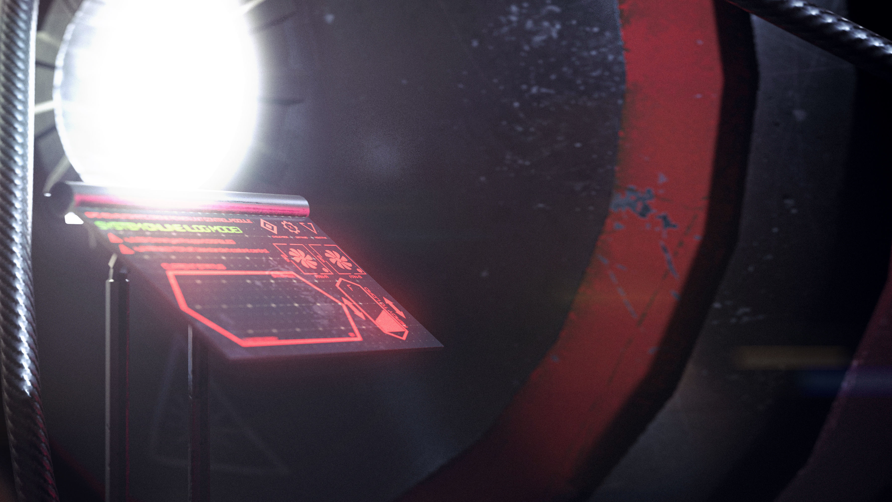 Sci-fi Cyberpunk fuel station for spaceships Low-poly 3D model_2