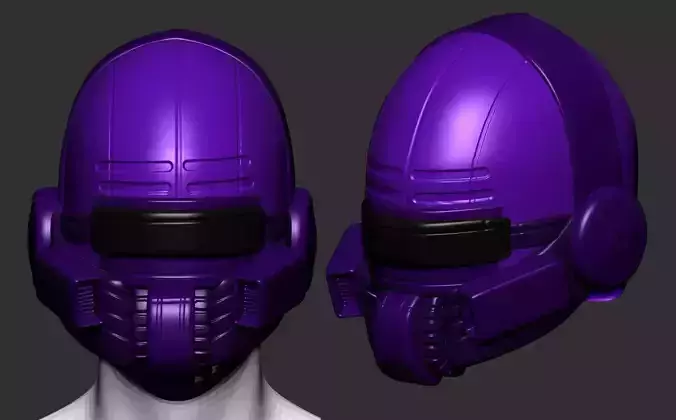 helmet high poly sculpt 3d printable ver 