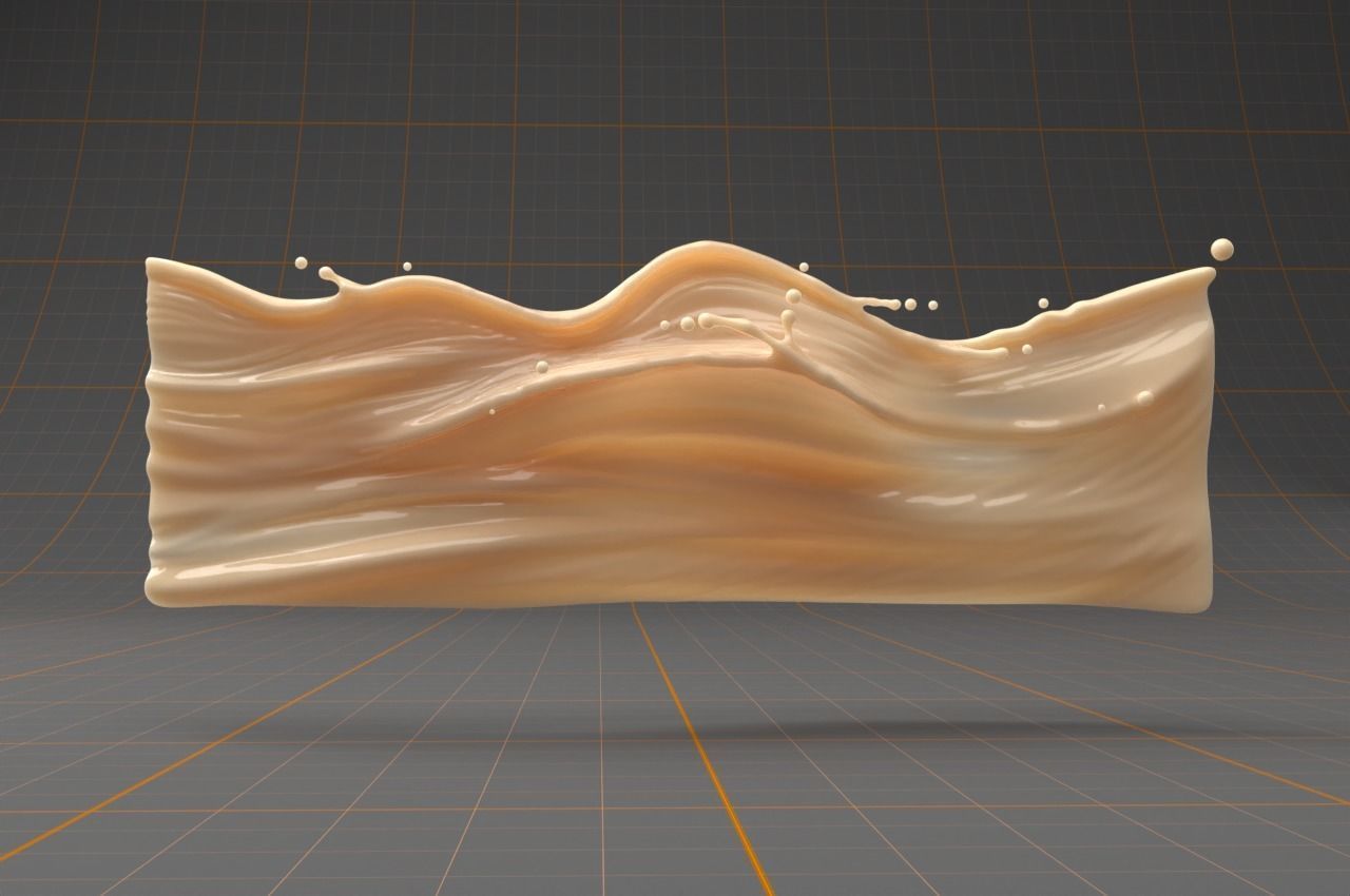 SplashBundle milk splash on plate 3D model_18