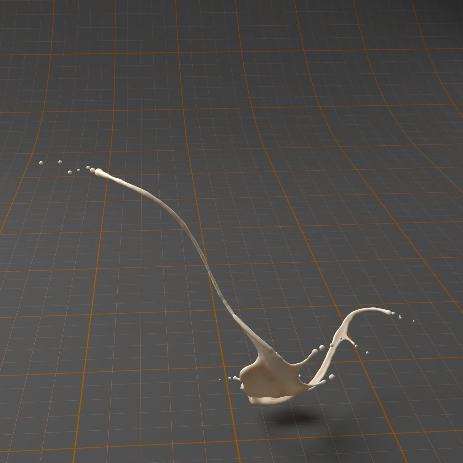 SplashBundle milk splash on plate 3D model_12