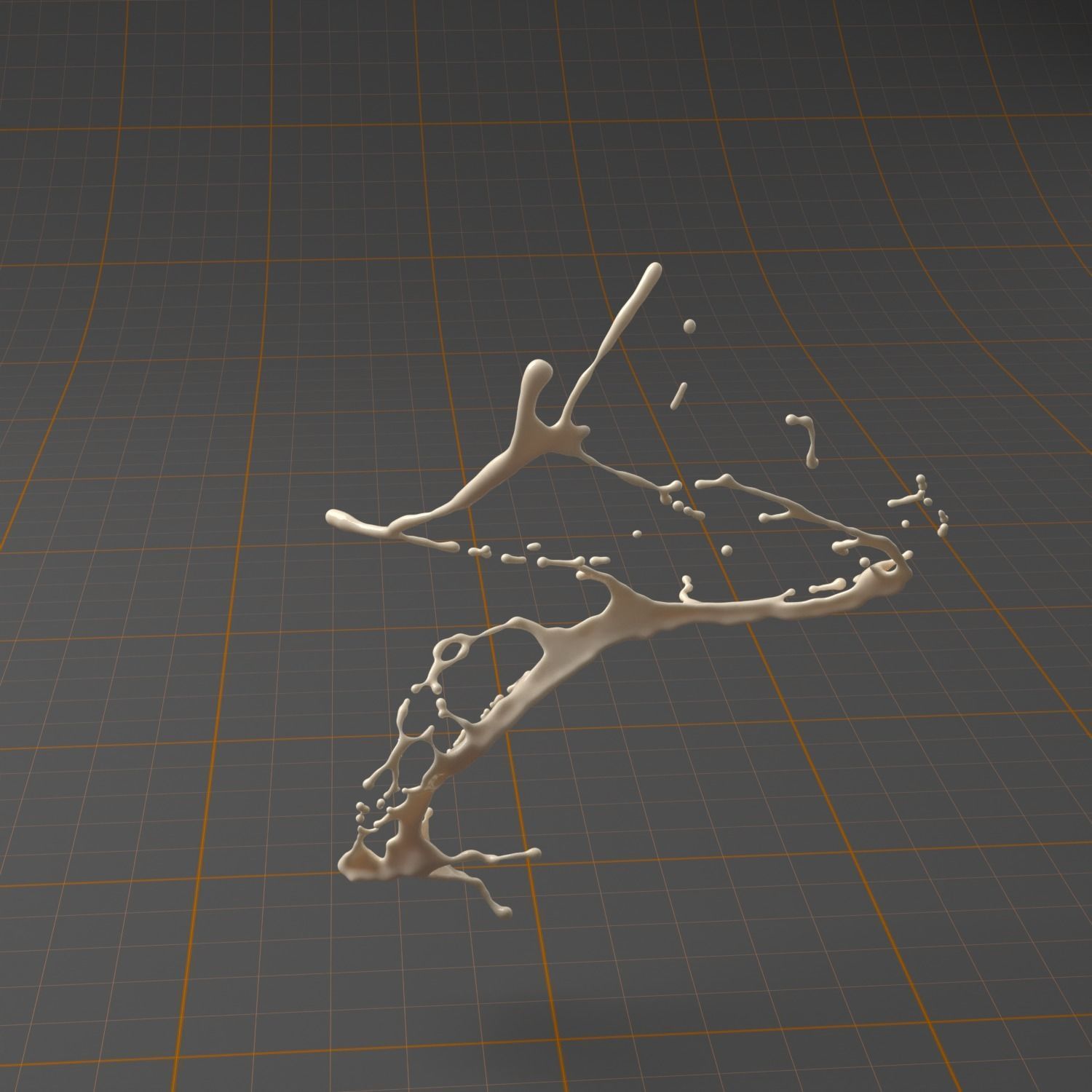 SplashBundle milk splash on plate 3D model_11