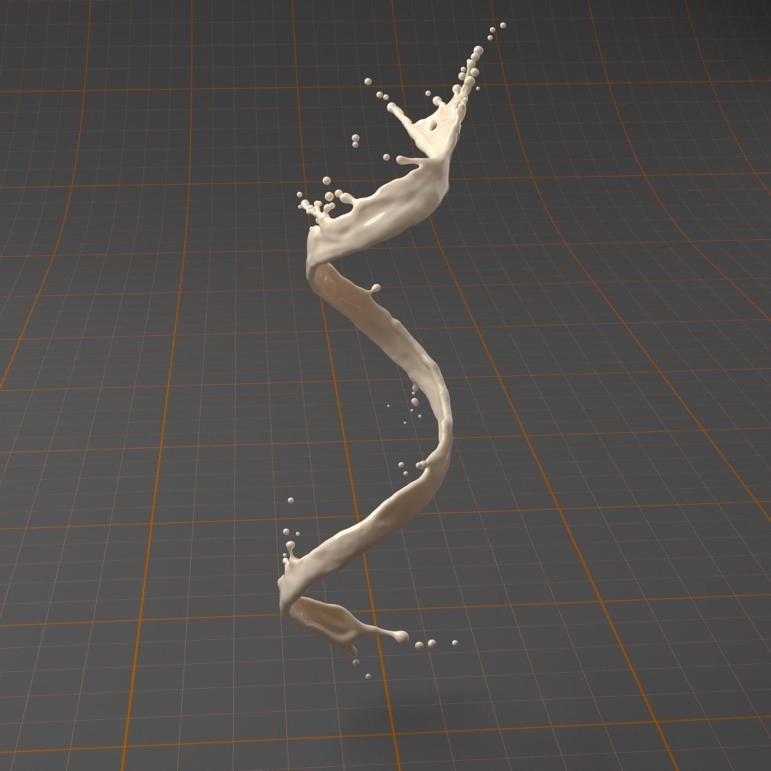 SplashBundle milk splash on plate 3D model_10