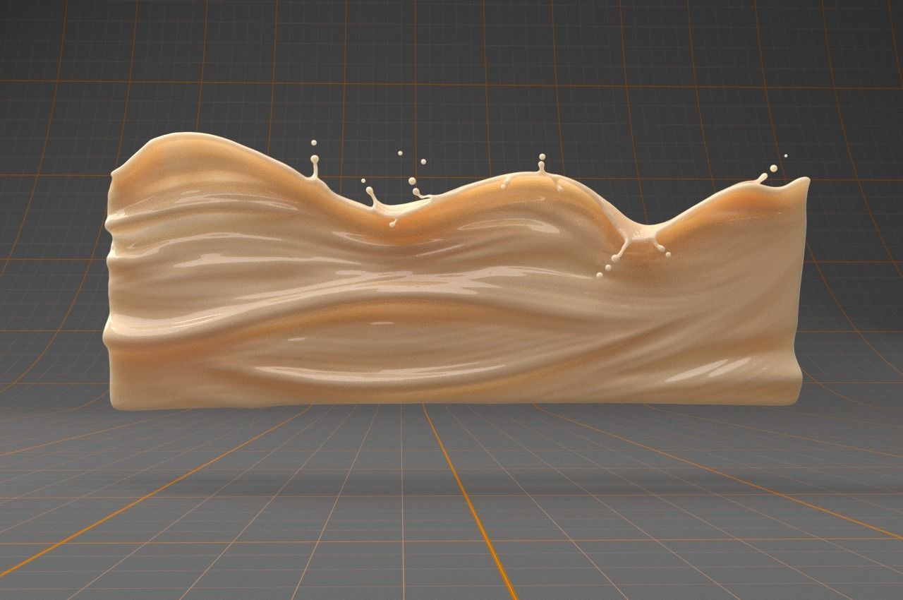 SplashBundle milk splash on plate 3D model_17