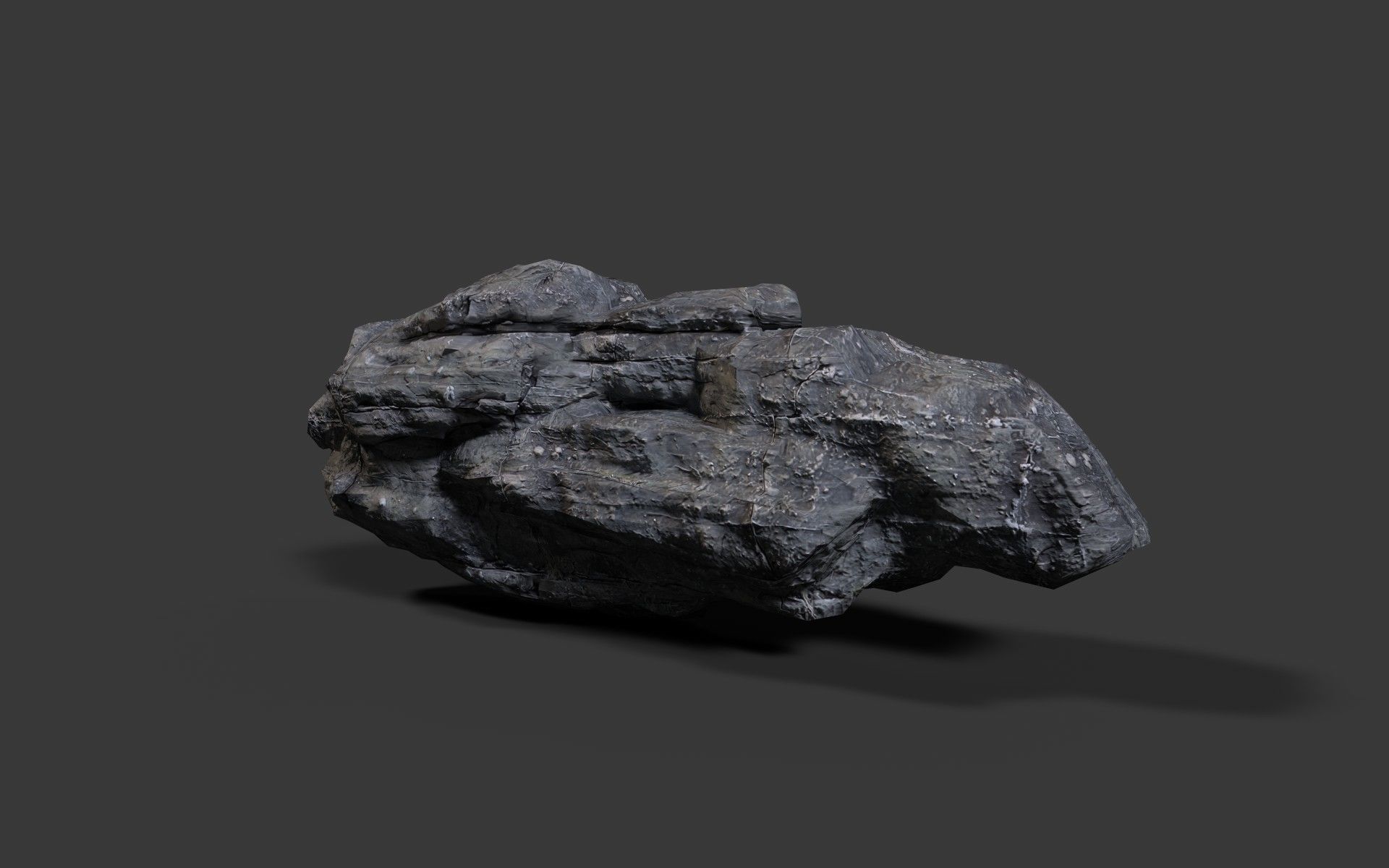 Rock Boulder Low-poly 3D model_1