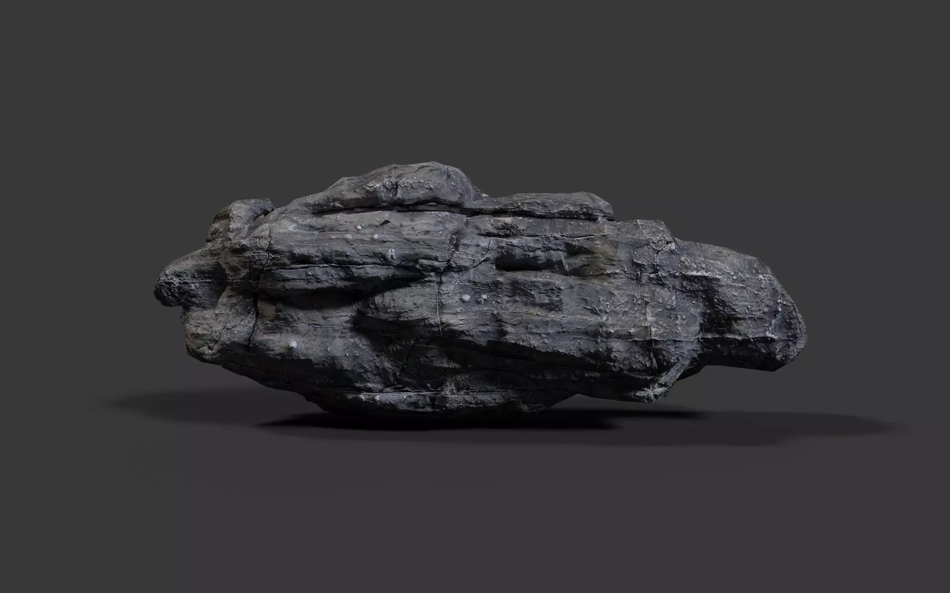 Rock Boulder Low-poly 3D model_0